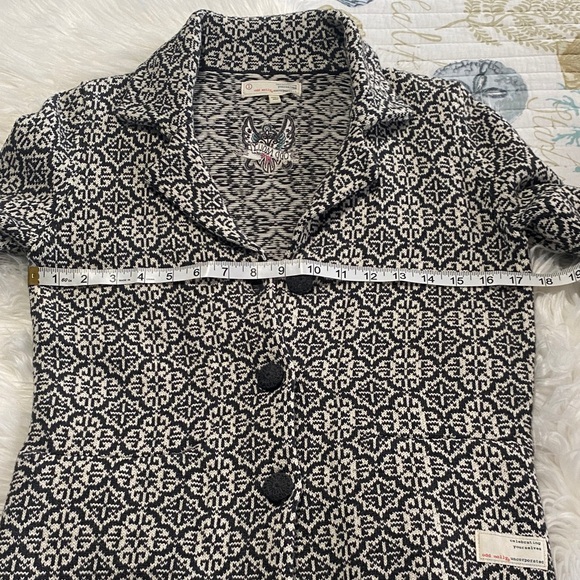 Odd Molly Black and White Patterned Blazer BNWoT - Picture 6 of 9